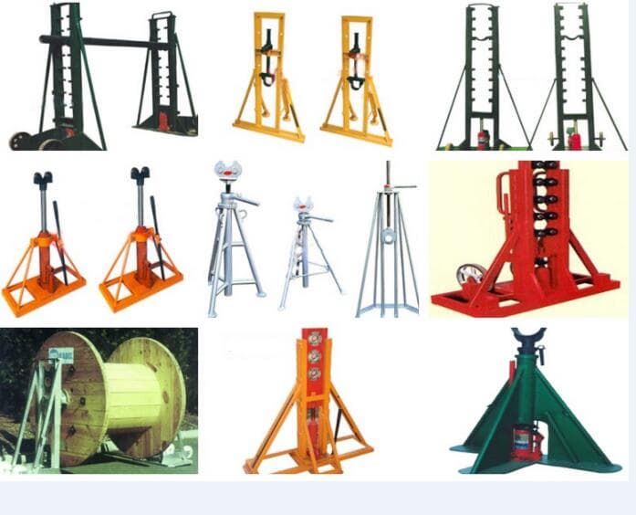 Mechanical cable reel stand cable drum jack